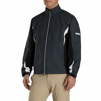 Men's Footjoy HydroLite Rain Jacket Black NZ-535816